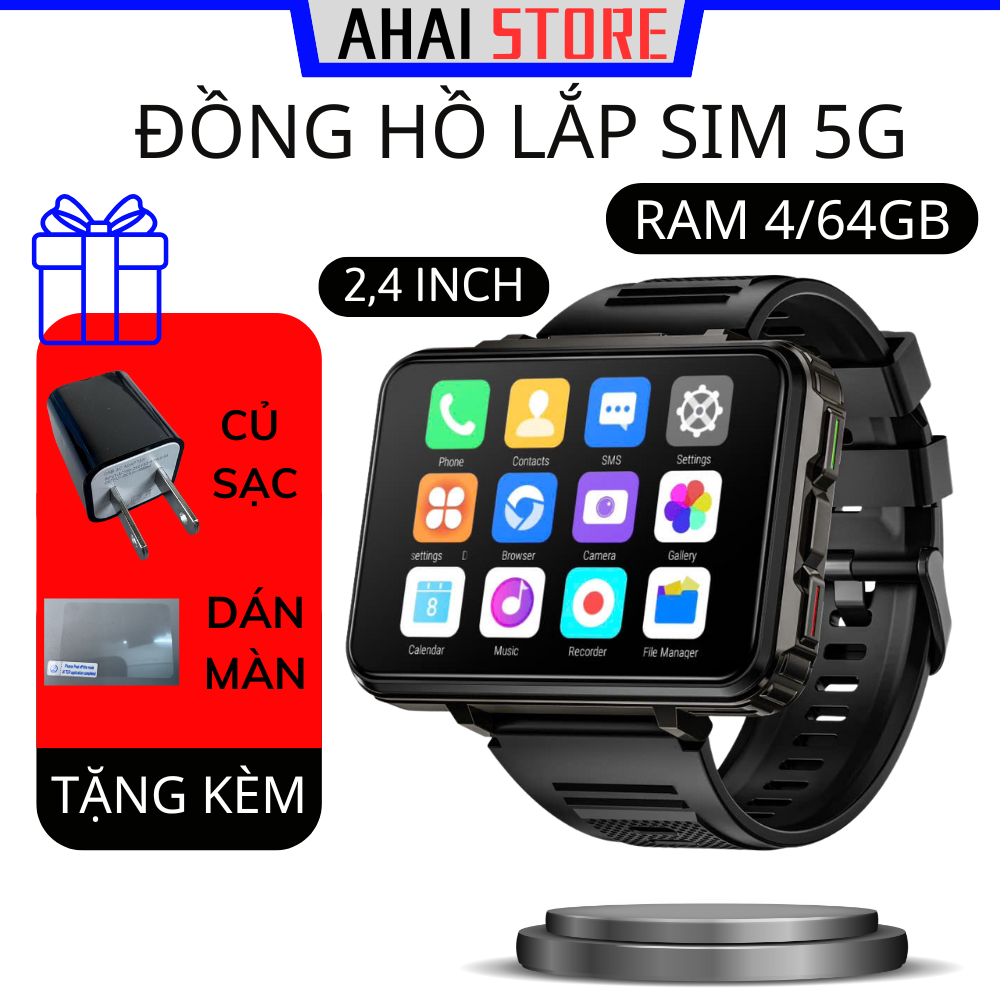 Đồng hồ Android VP99 Ram 4/64GB lăp sim nghe gọi độc lập camera kép 13MP tải ứng dụng chơi game AHAI STORE