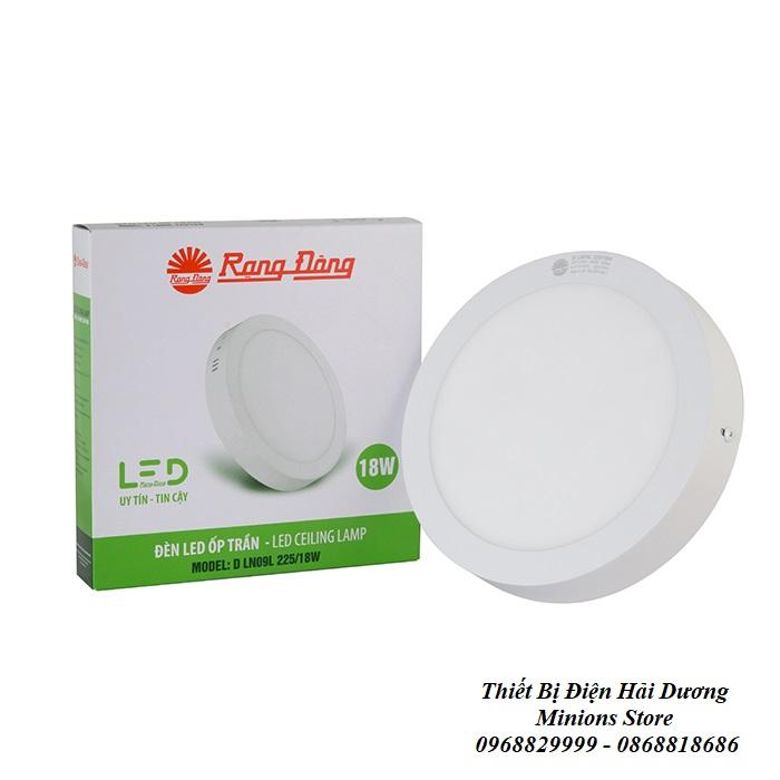 Đèn led ốp trần tròn 18w rạng đông d ln09l 225/18w