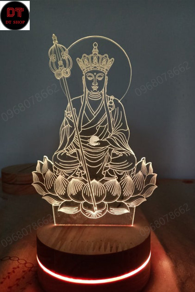 Đèn ngủ 3D hình Địa tạng bồ tát