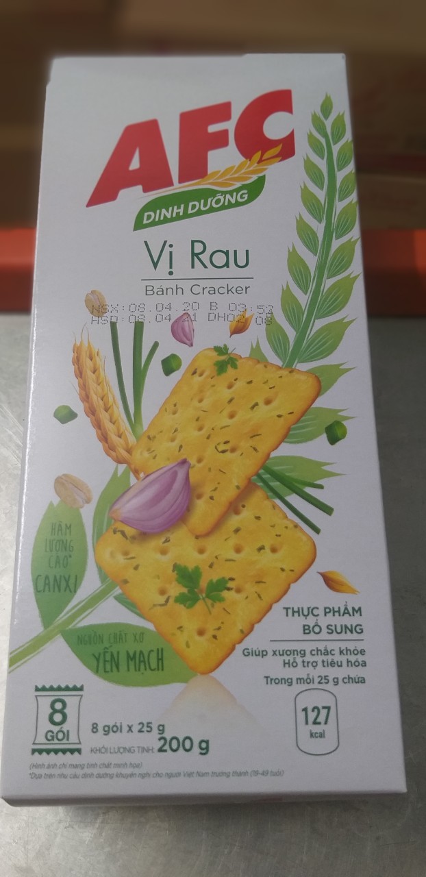 Bánh AFC Dinh Dưỡng Vị Rau Cải Hộp 200G