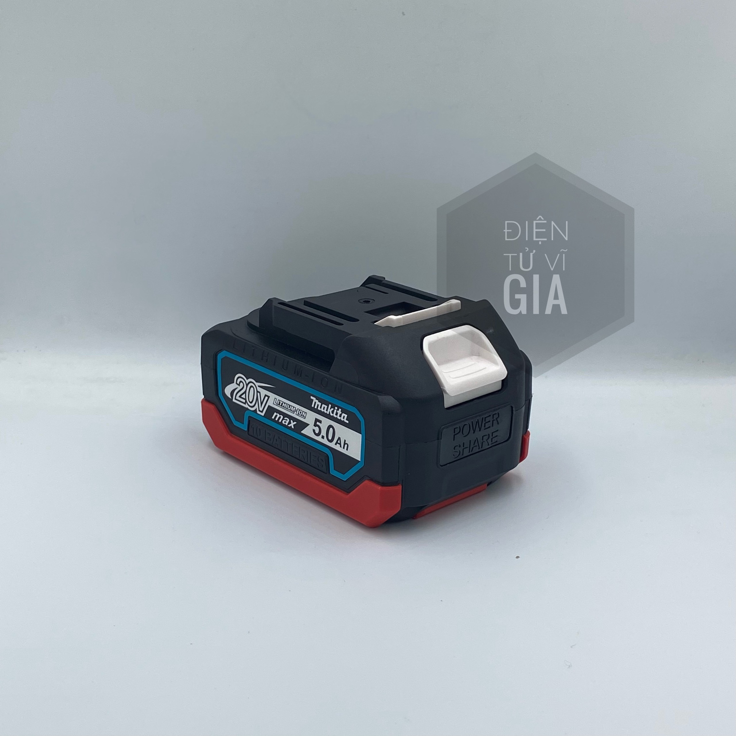 Pin Makita 18V -21V 2 hàng vỏ chống sốc Dung Lượng 4Ah - 5Ah  nhận sạc Adapter bảo hành 6 tháng