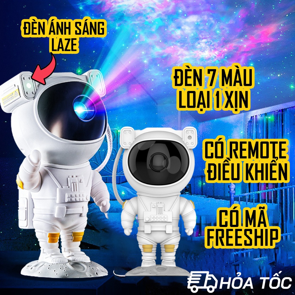 Đèn Phi Hành Gia Galaxy Chiếu Sao Thiên Hà Trang Trí Decor Phòng Ngủ Phòng Làm Việc Có Ánh Sáng Laze Cực Ngầu Cực Chất Sử Dụng Như Máy Chiếu Sóng Đèn Tạo Không Khí Lãng Mạn Đèn Ngủ Và Đèn Đầu Giường