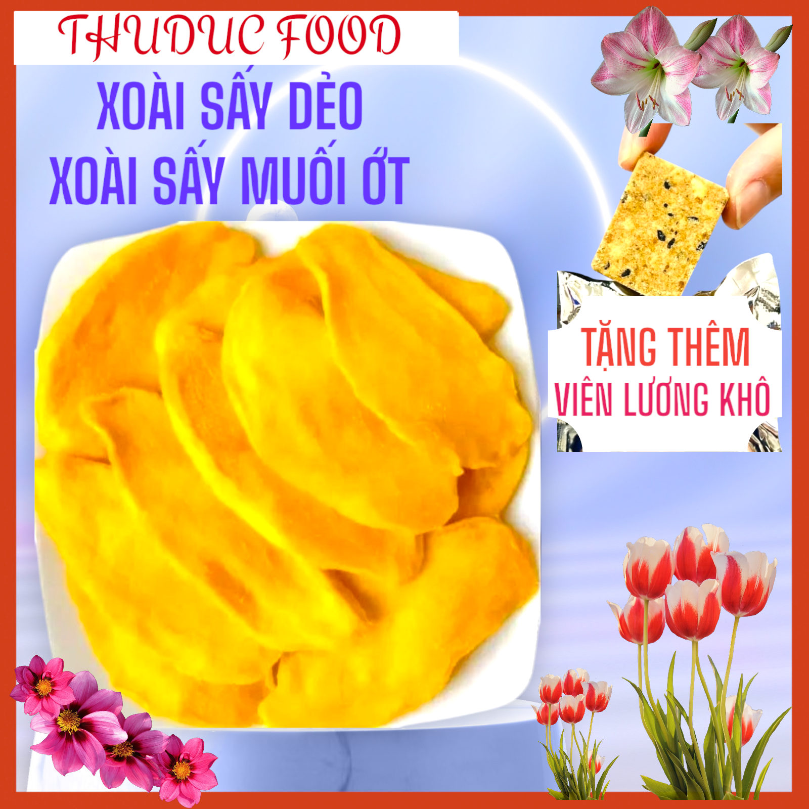  XOÀI SẤY DẺO NGUYÊN VỊ  XOÀI SẤY DẺO MUỐI ỚT LOẠI 1 tặng kèm 1 viên lương khô  