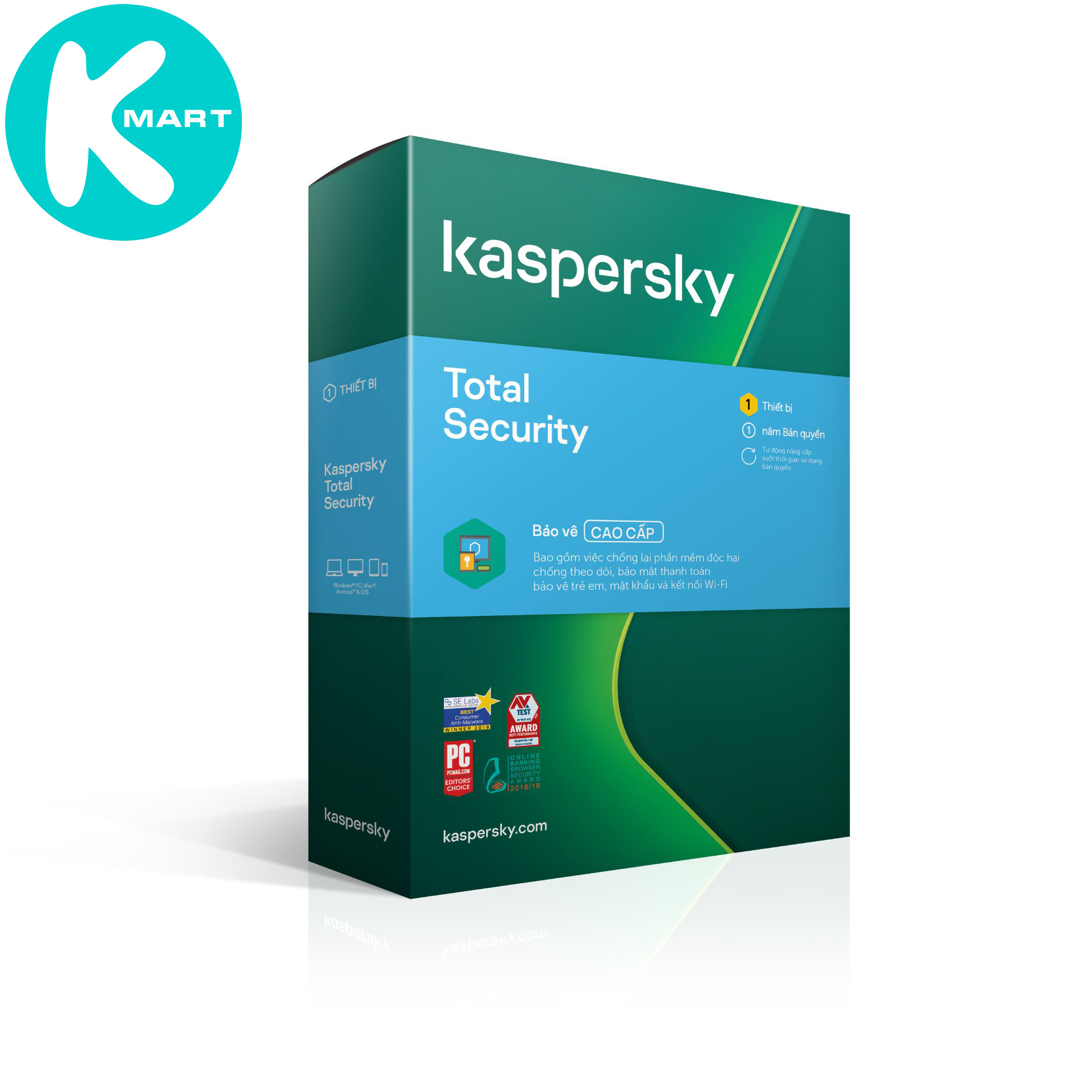 Phần mềm diệt Virus Kaspersky Total Security - Hàng Chính Hãng