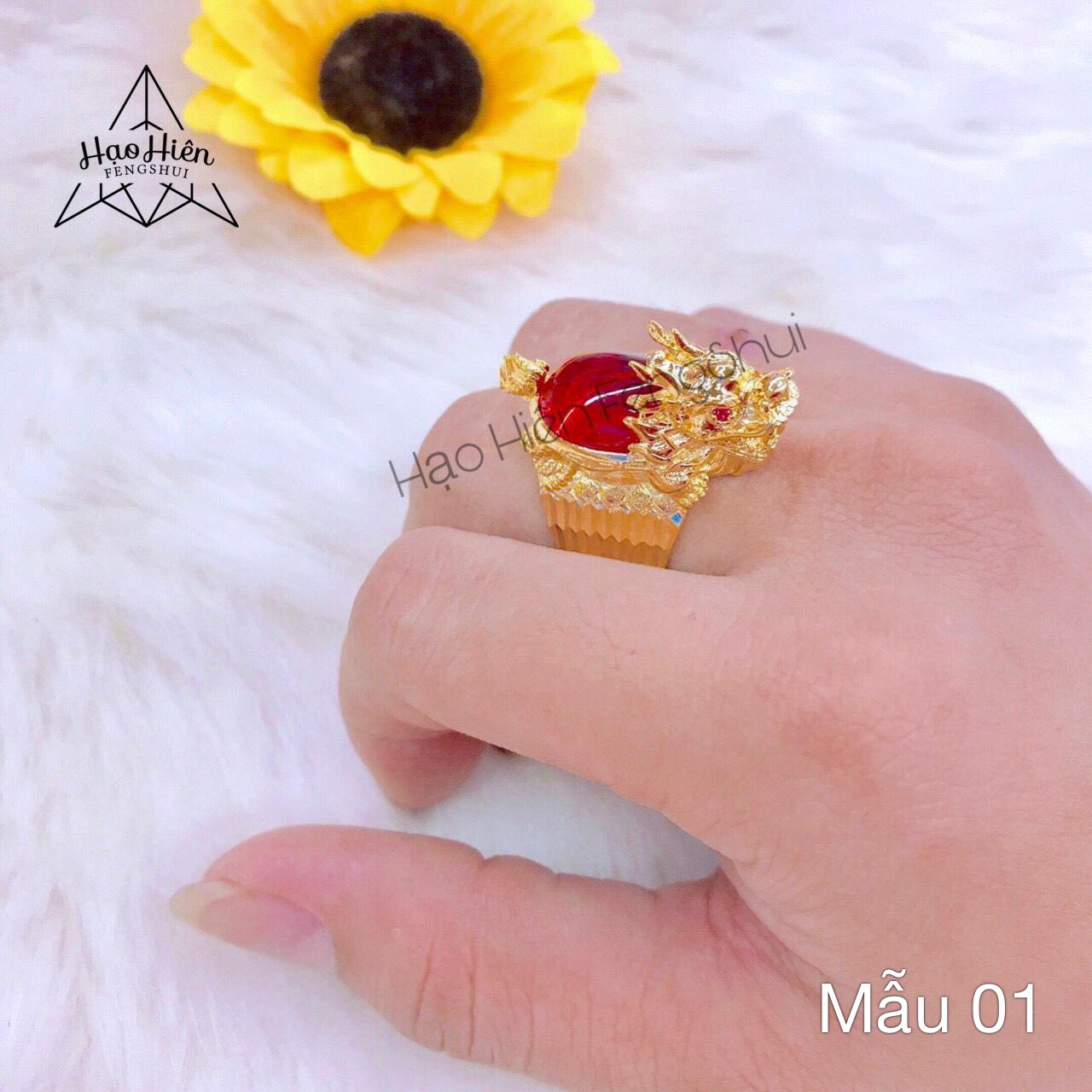 Nhẫn nam Long Quy đính đá Cao Cấp (Có 04 Màu) Hạo Hiên X.N013-52 - Quà sinh nhật, quà tặng tết, nhẫn nam đẹp, nhẫn bạc nam, nhẫn nam mạ vàng, nhẫn nam đầu rồng, nhẫn nam titan mạ vàng, nhẫn vàng nam