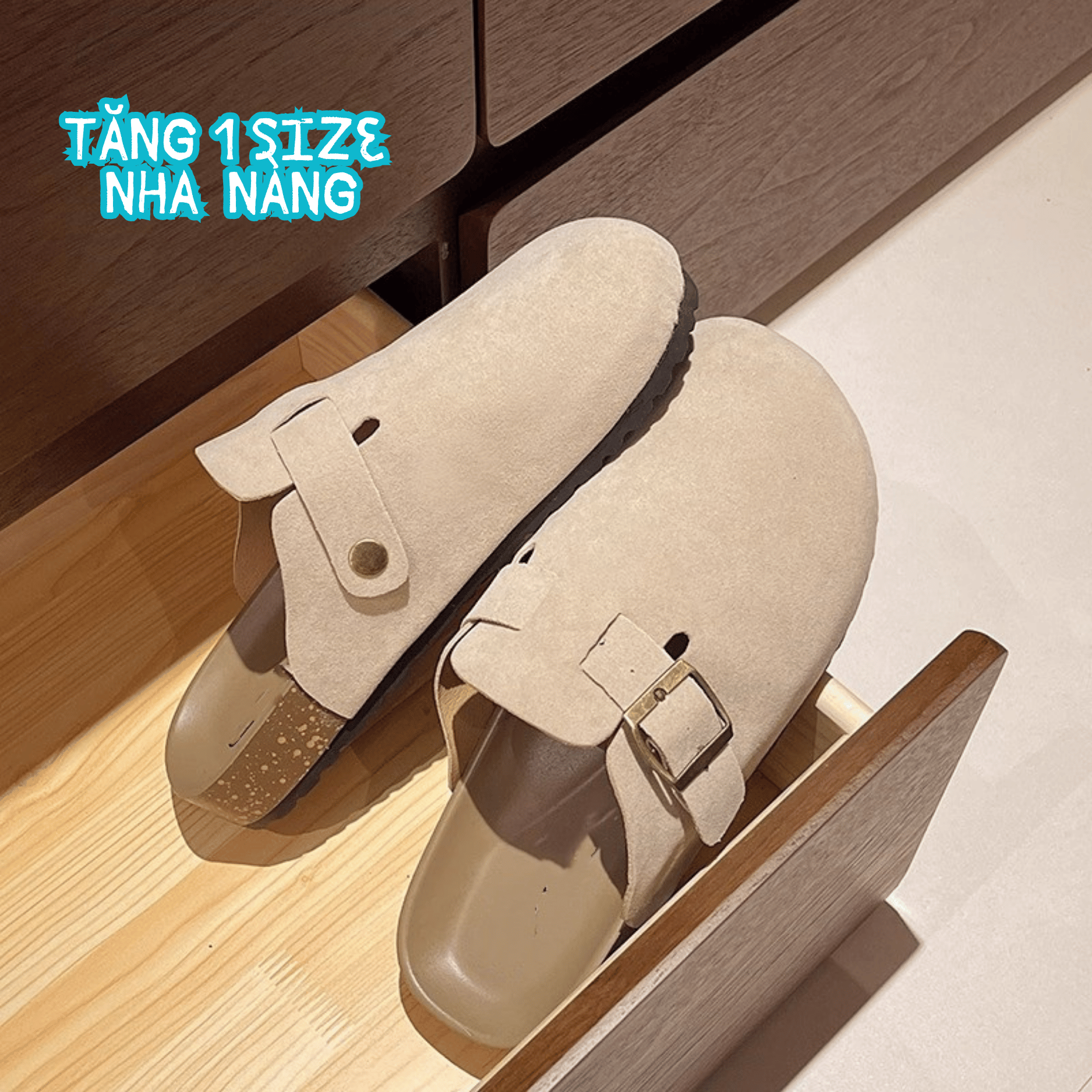 [Increase 1-2 Sizes] Slip-On Sandals Women's Loafers, Soft Suede Leather High-Soled Fashionable Shoes_Mina - 4