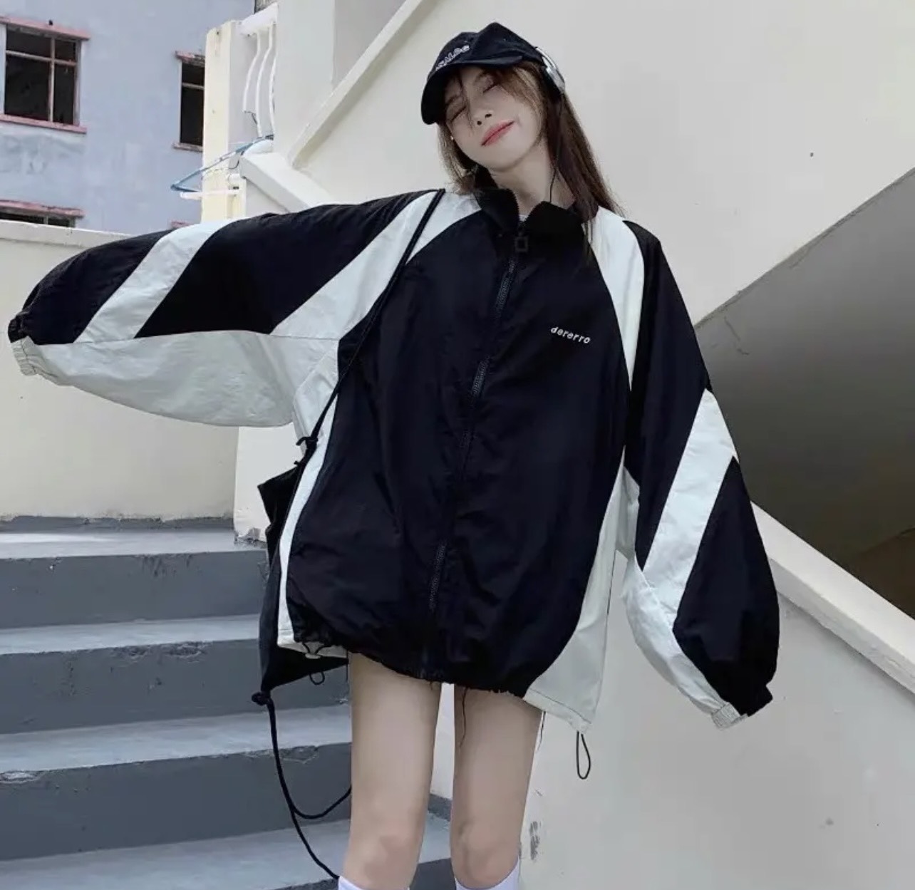 Áo khoác dù dererro nam nữ form rộng cổ đứng chất liệu dù gió 2 lớp cao cấp đang hót hiện nay _ DOMEN AK 95