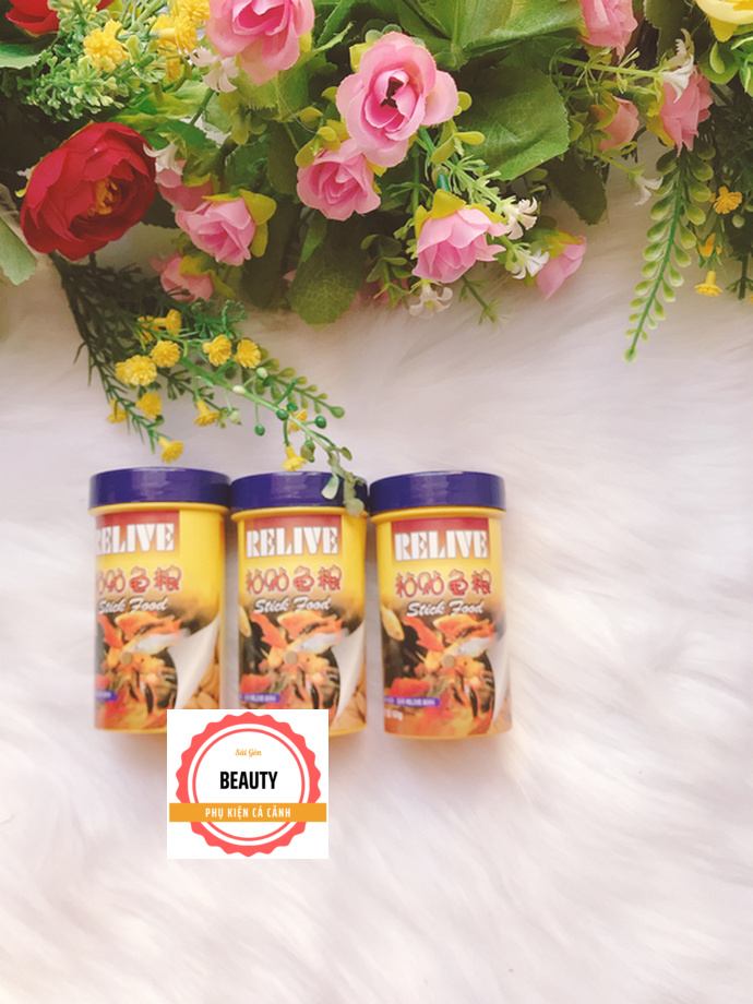 Thức ăn dán kính, thành hồ relive 1 hủ 50g cho hồ cá cảnh