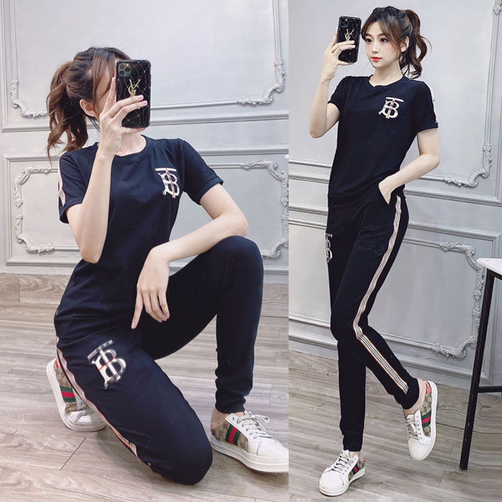 Bộ đồ thể thao phối sọc cao cấp BT TT389 phong cách hiện đại trẻ trung cotton 100% mát lạnh co giãn thoáng mát giặt không xù lông ảnh chụp thật 100%