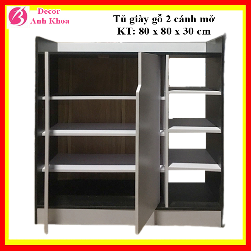 Tủ giày gỗ -  kệ để giày dép gỗ mdf lắp ghép dễ dàng, chắc chắn