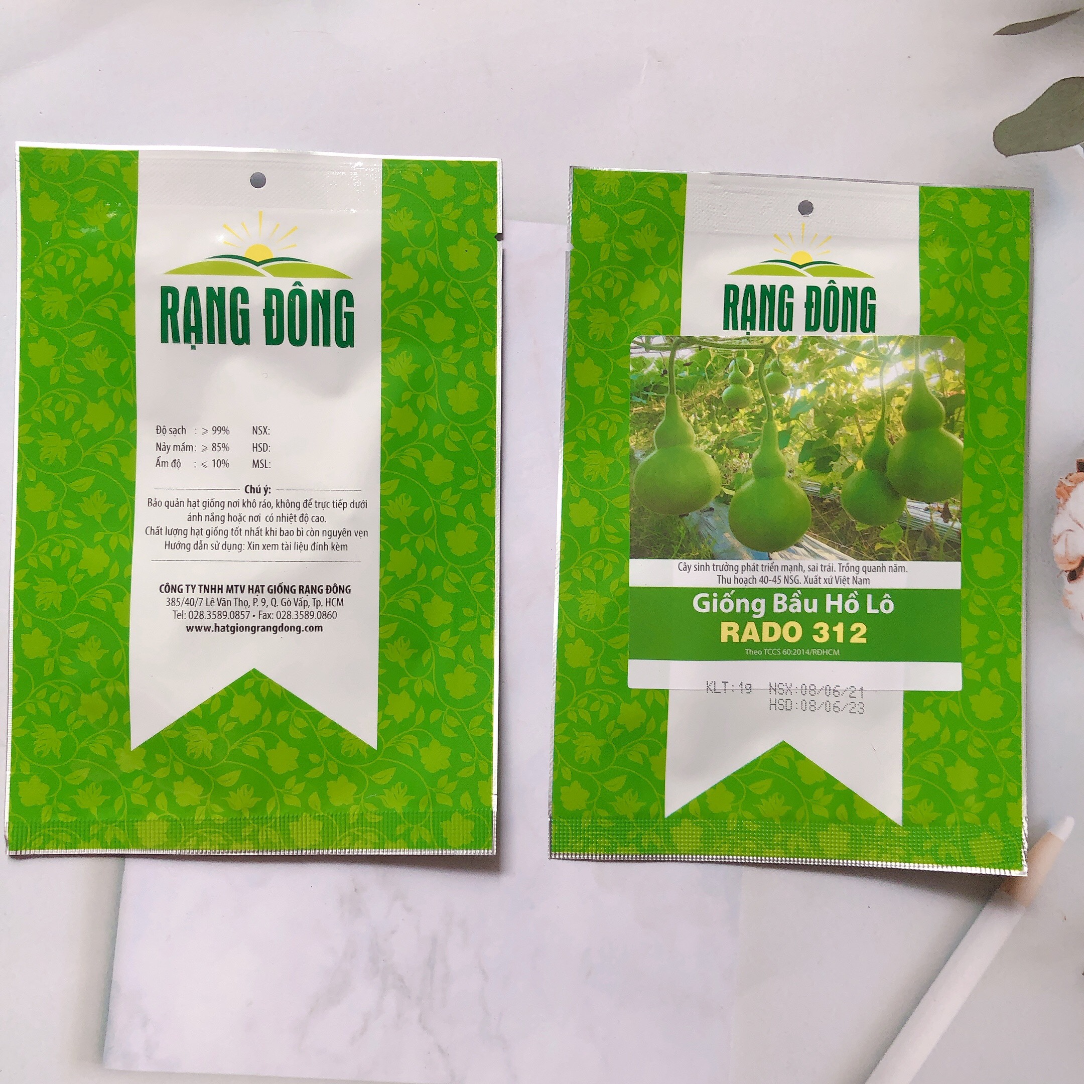 Hạt giống bầu hồ lô rado 312 rd gói 1gr