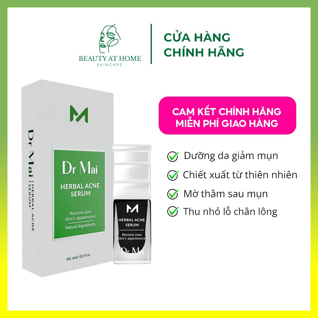 Serum sạch mụn Dr Mai mờ thâm thảo mộc dưỡng ẩm da giảm mụn thu nhỏ lỗ chân lông - Beauty at home