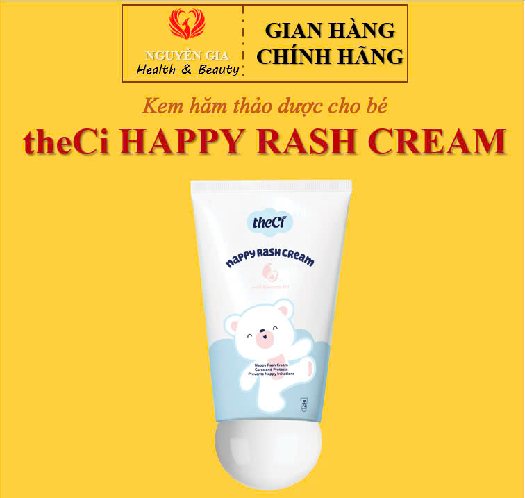 Kem hăm thảo dược bé theCi Happy Rash Cream giúpdưỡng ẩm làm dịu da giảm rôm sẩy mẩn ngứa mụn nhọt,tái tạo liền sẹo giảm thâm bảo vệ da - Tuýp 25g