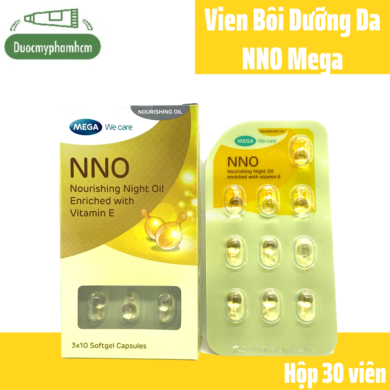 Viên dưỡng da nno vitamin e khóa ẩm dưỡng da sáng mịn