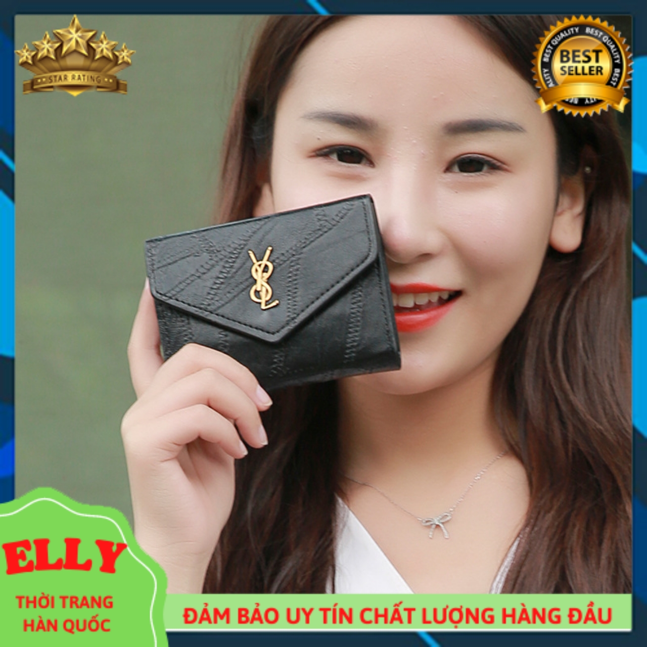Ví nữ mini ngắn cầm tay dễ thương nữ tính hàn quốc tvnn293
