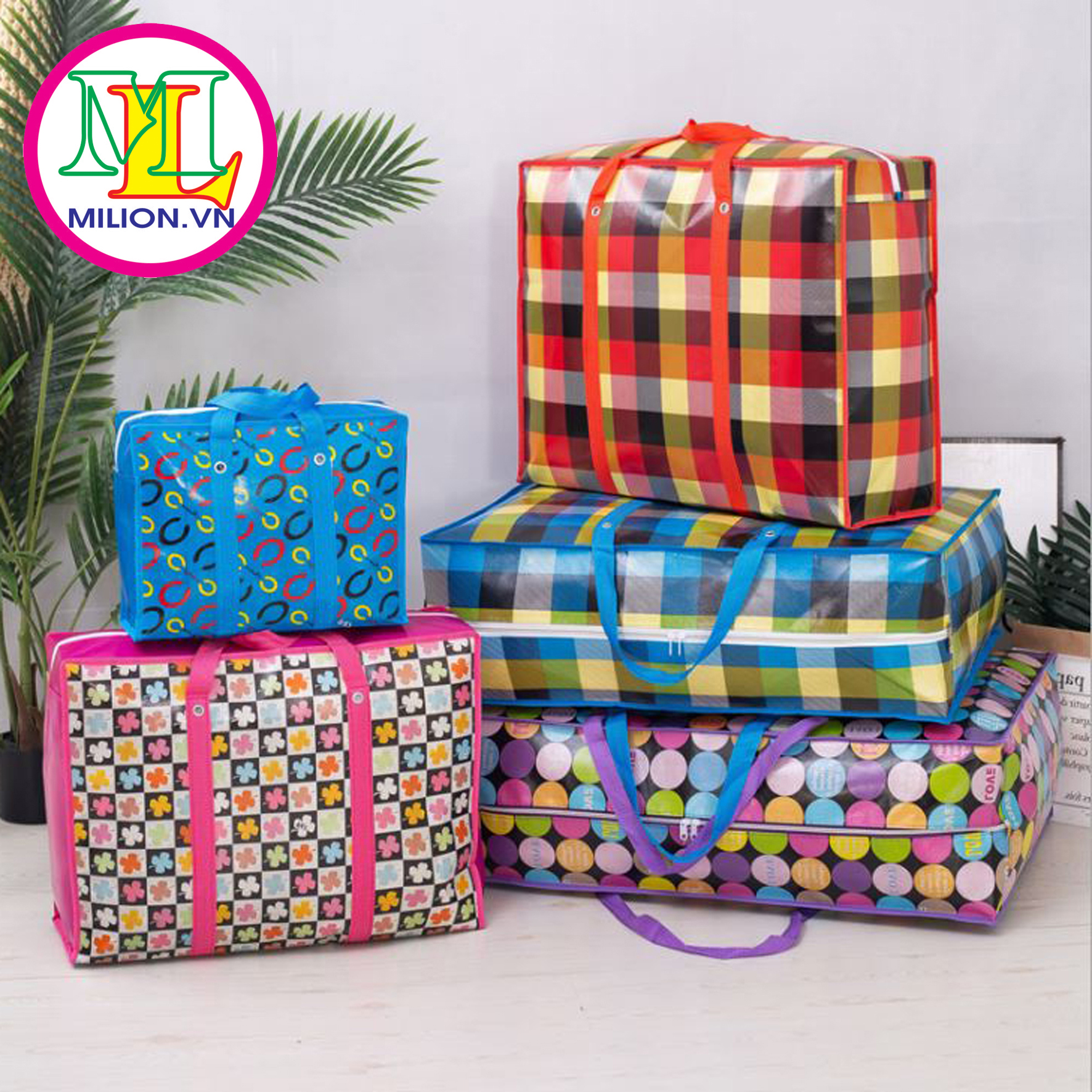 Xả kho! Túi bạt dứa túi đựng đồ chăn quần áo mọi kích thước siêu bền, tiện dụng cho mọi gia đình