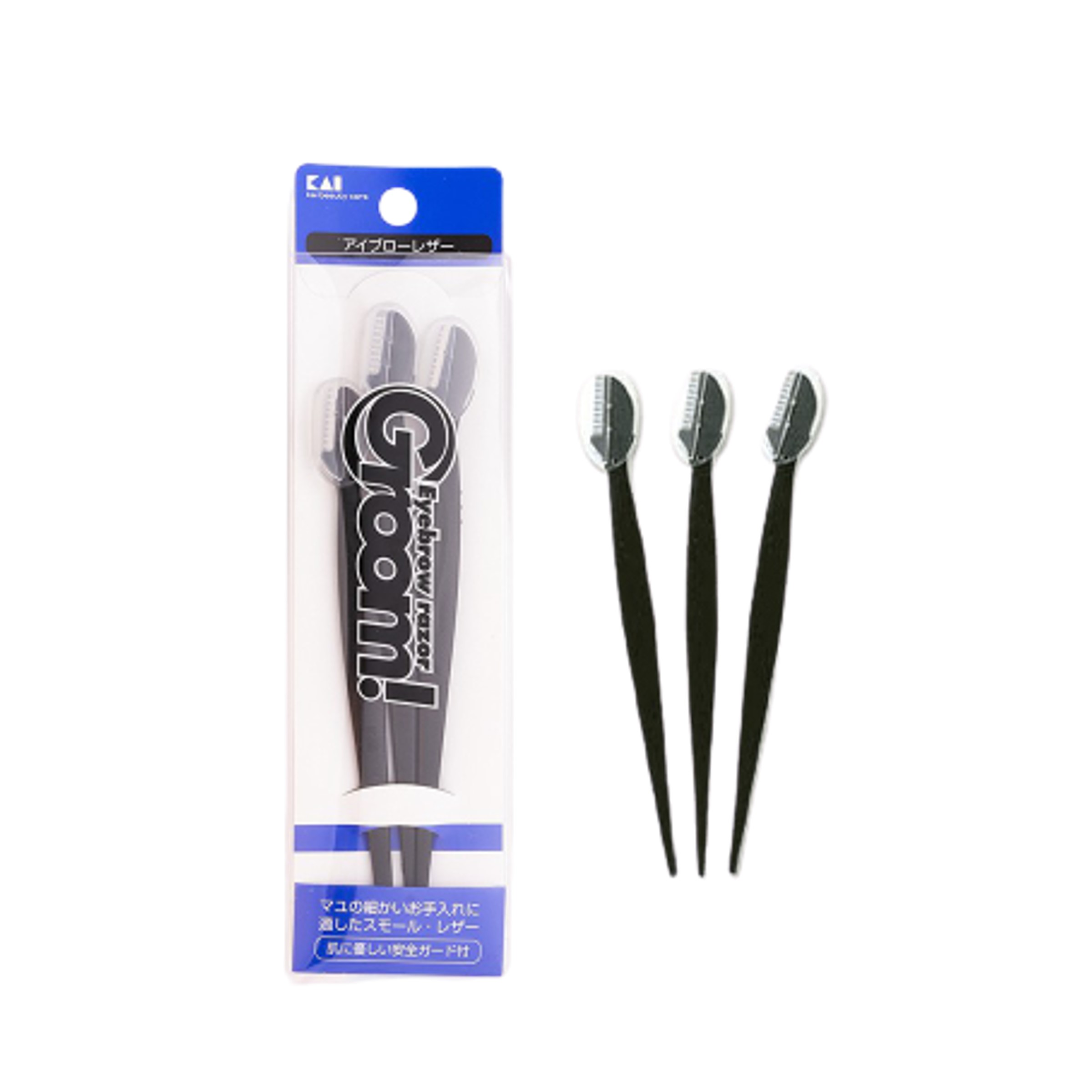 Bộ 3 cây dao cạo mày kai groom eyebrow razor nhật bản