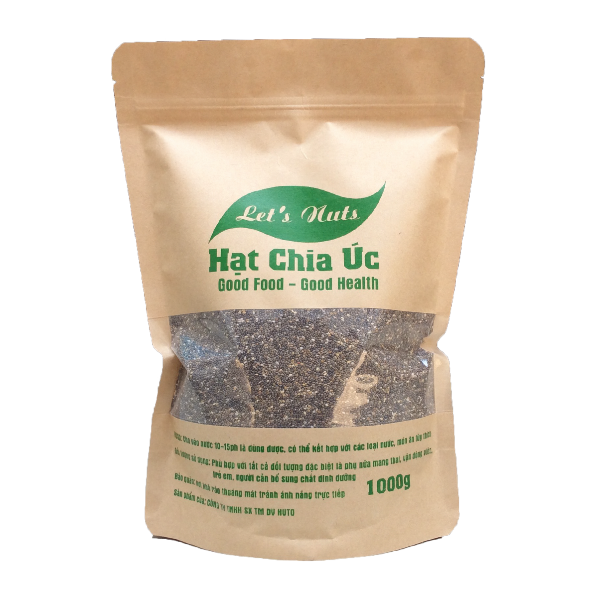 [HCM]Hạt chia seeds Úc Lets Nuts giúp giảm cân đẹp da mượt tóc bổ sung chất dinh dưỡng cho mẹ bầu và em bé túi 1000g Let Nuts