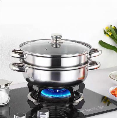Xửng hấp, Cách nấu nồi lẩu hải sản, TÌM MUA bộ nồi gấp 2 tầng 28cm - Vung kính tiện dụng, chất liệu inox 304 cao cấp