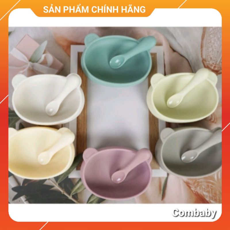 Bát Ăn Dặm Silicon Gấu Bluemama Hàn Quốc
