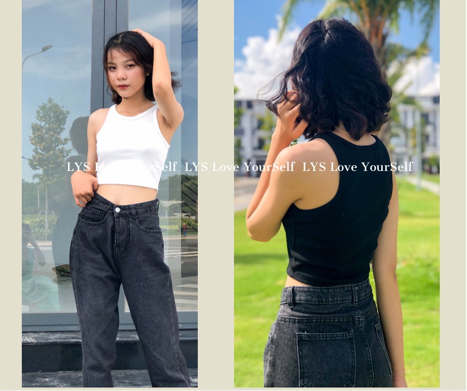 Áo ba lỗ sát nách croptop