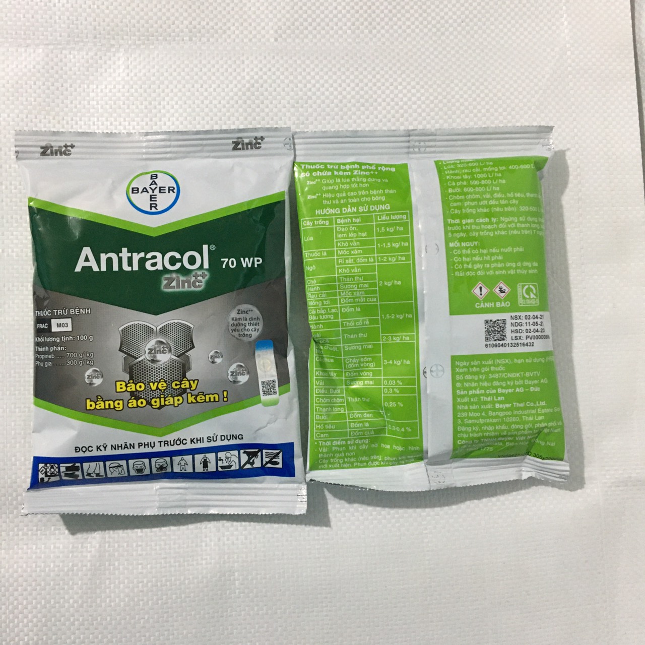 Antracol 70wp gói 100g - Thu ốc Trừ B ệnh Tạo Áo Giáp Kẽm Bảo Vệ Cây
