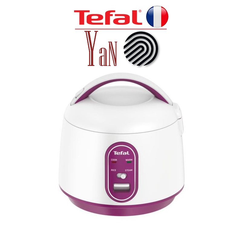 Nồi cơm điện cơ nắp gài mini lòng nồi chống dính 0.7l tefal rk224168 300w - hàng chính hãng