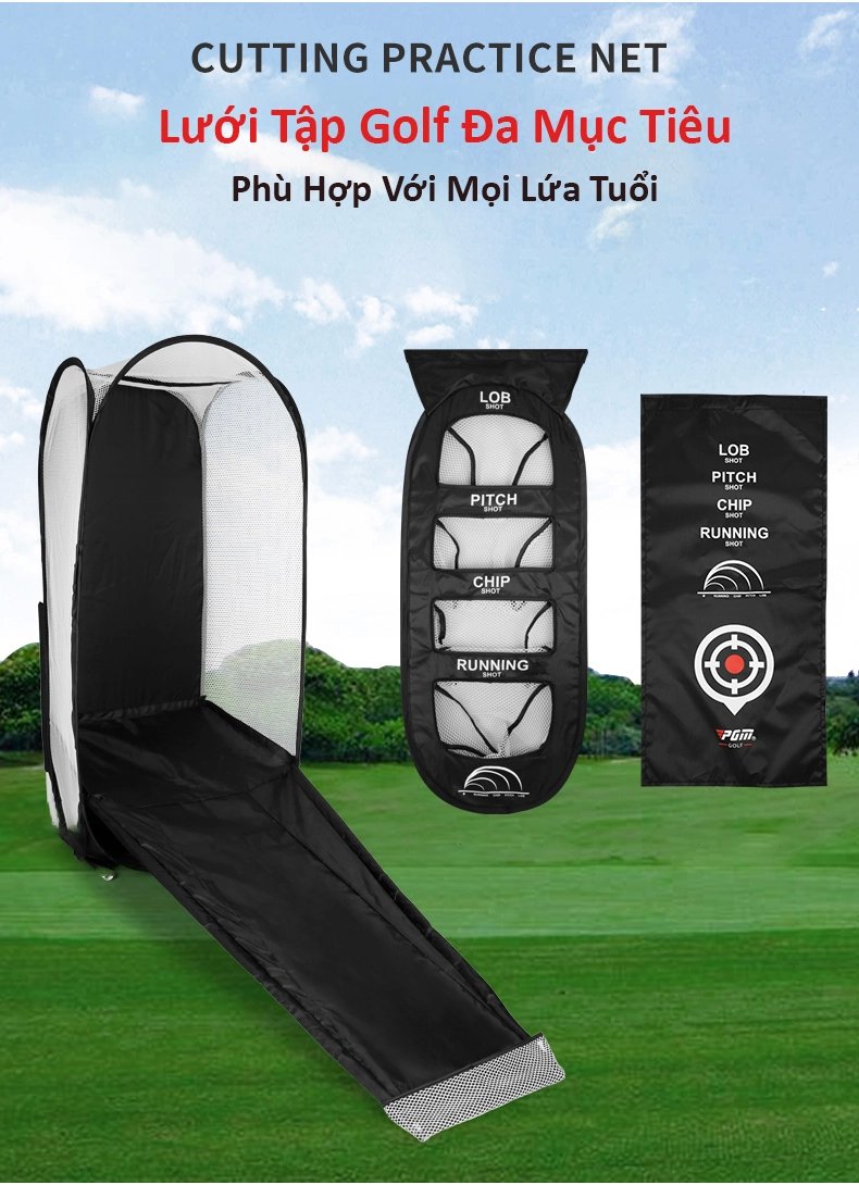 Lưới tập chip golf - pgm cutting practice net - lxw017