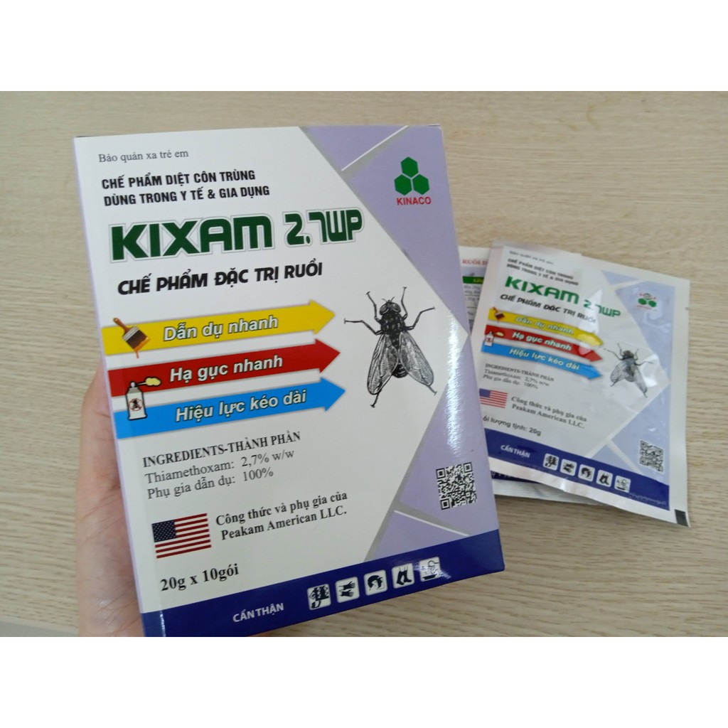 Thuốc diệt ruồi thế hệ mới kixam 2.7wp _ gói 20g