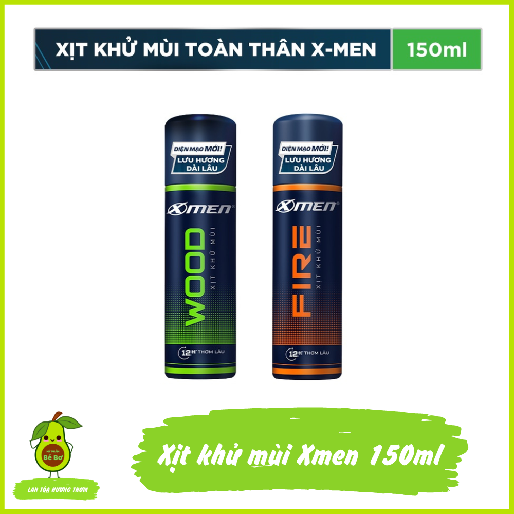 Xịt khử mùi Xmen 150ml wood/fire