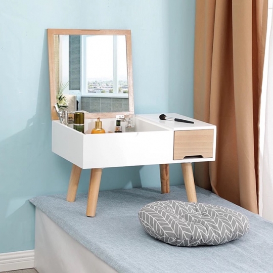 Bàn Trang Điểm Mini Ngồi Bệt Có Gương