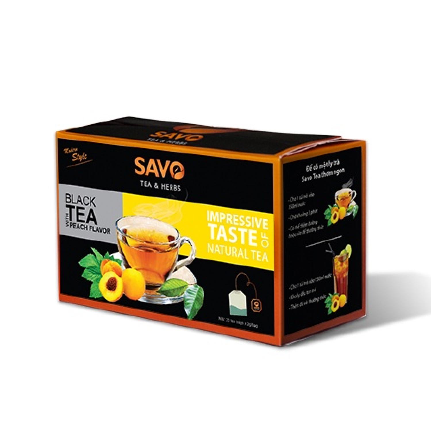 Trà đào túi lọc savo