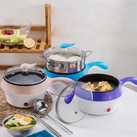 [HCM][ Đừng so sánh giá ) ] Nồi Điện Mini Hai Tầng Đa Năng Tặng Kèm Khay Hấp có thể Chiên Xào Nấu ăn nấu cơm nấu lẩu mini