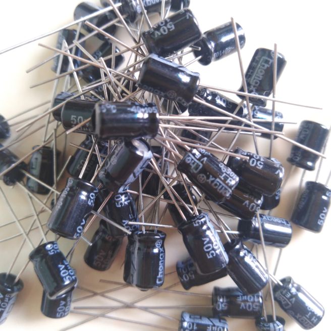 BỘ 50 LINH KIỆN TỤ ĐIỆN NHÔM 10UF 50V