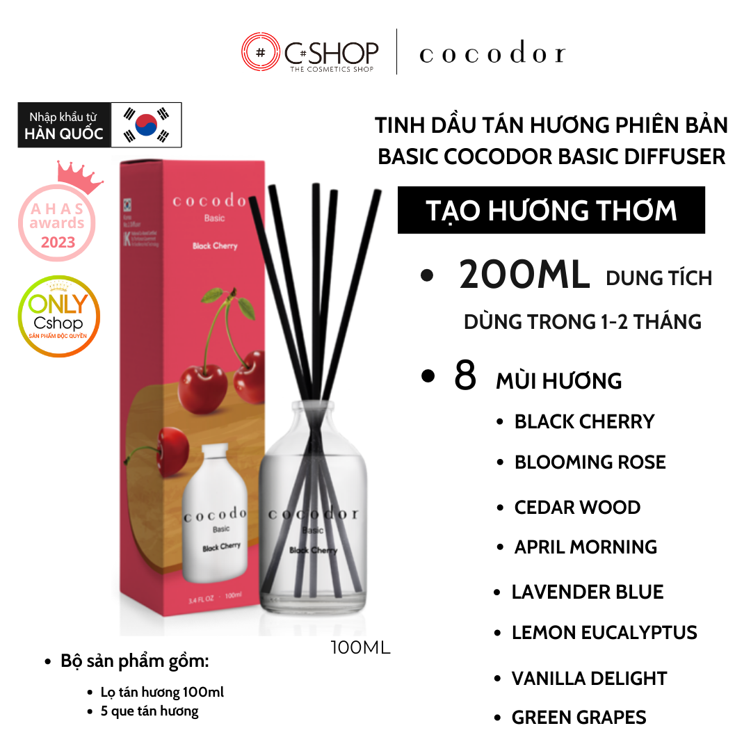 Tinh dầu tán hương phiên bản basic Cocodor Basic Diffuser 100ml