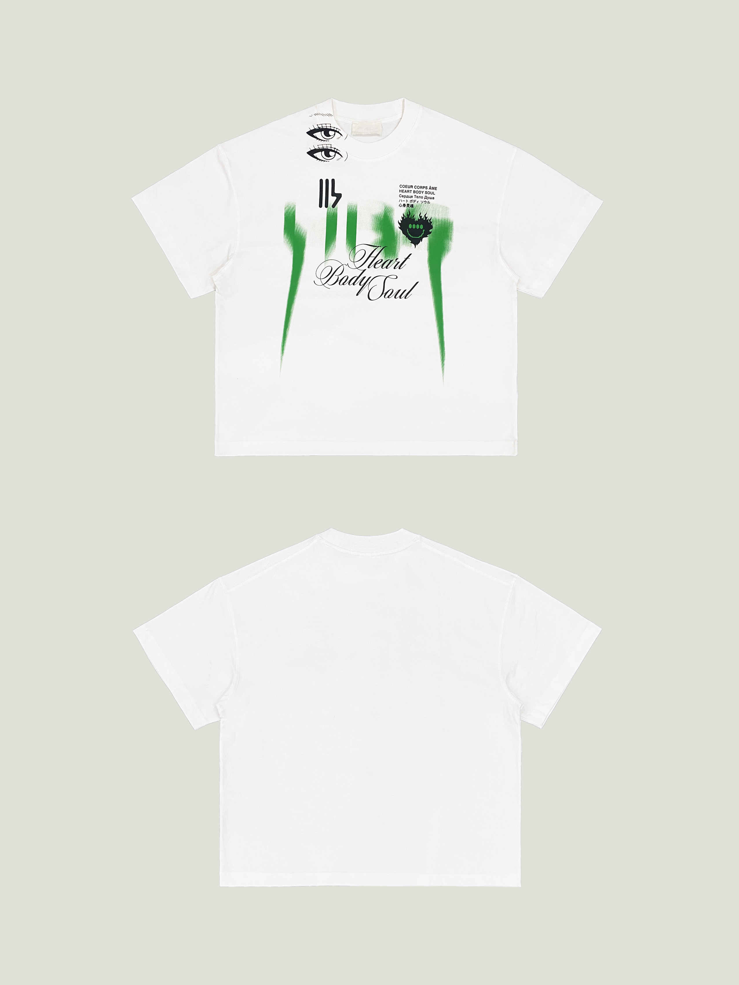 Áo phông hình hbs brave boxy t-shirt - white