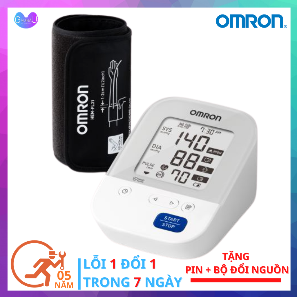 Máy Đo Huyết Áp BẮP TAY OMRON HEm-7156 Thế Hệ Mới Thương Hiệu Nhật Bản + Tặng Bộ Đổi Nguồn Và 4 Pin AAA Hàng Chính Hãng Bảo Hành 5 Năm