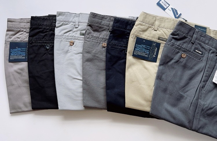 Quần kaki việt tiến 1 ly size 37 nhiều mẫu