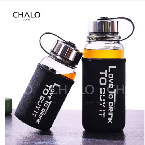 Chai thuỷ tinh quai cầm, bọc xốp chống va đập, chai thuỷ tinh đựng nước