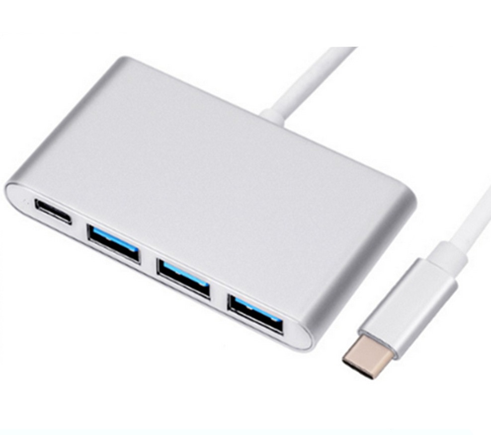 Hub OTG USB Type C ra 3 cổng USB 3.0 - Nhôm cao cấp