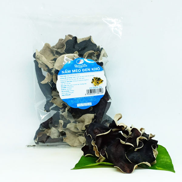 Nấm mèo đen khô ( mộc nhĩ) 100g - Trâm Anh Food - Xuất xứ Việt Nam