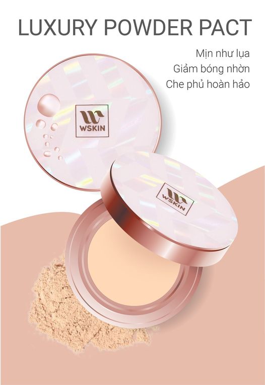 Phấn Phủ Đông Y Cao Cấp Siêu Mịn Wskin Luxury Powder Pact 20g - Phấn Phủ Cao Cấp