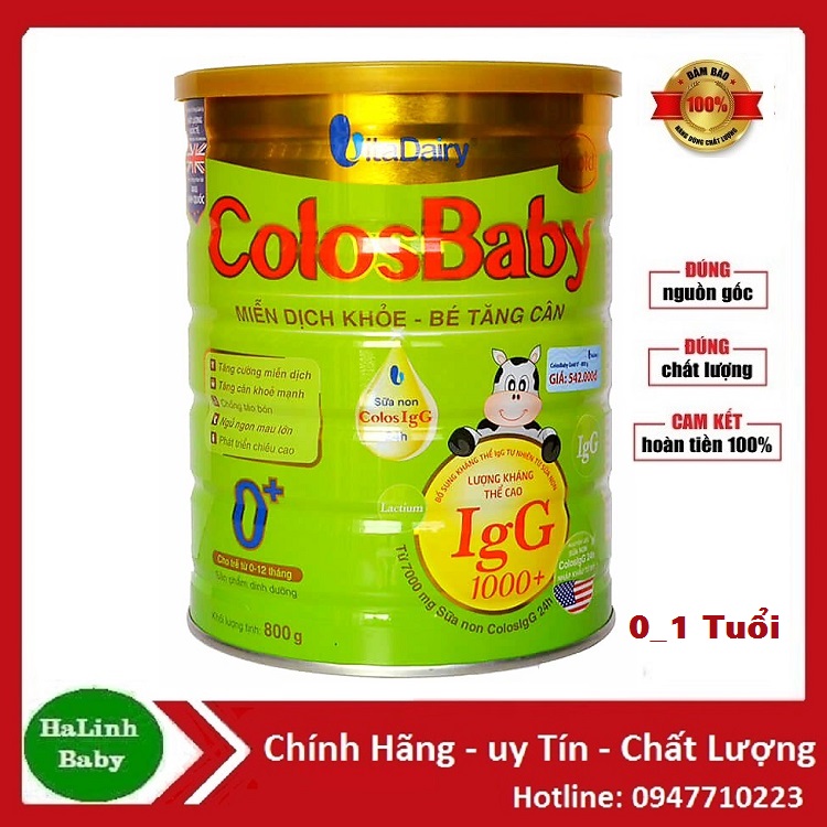 (Quét mã Tích điểm) Sữa Non Colosbaby gold 0+ 800g (0-12 tháng)