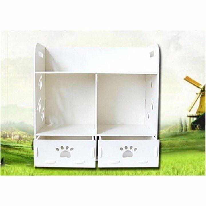 Tủ gỗ để bàn trang điểm 2 ngăn kéo