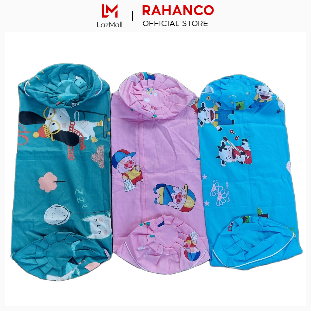 Gối Ôm Trẻ Em-Gối Ôm Em Bé 25x70- 25x80 Rahanco 100% Cotton Sợi Bông Hàn Quốc Mềm Mịn Thoáng Mát Thân Thiện Với Làn Da Của Bé - Họa Tiết Hoạt Hình Siêu Dễ Thương