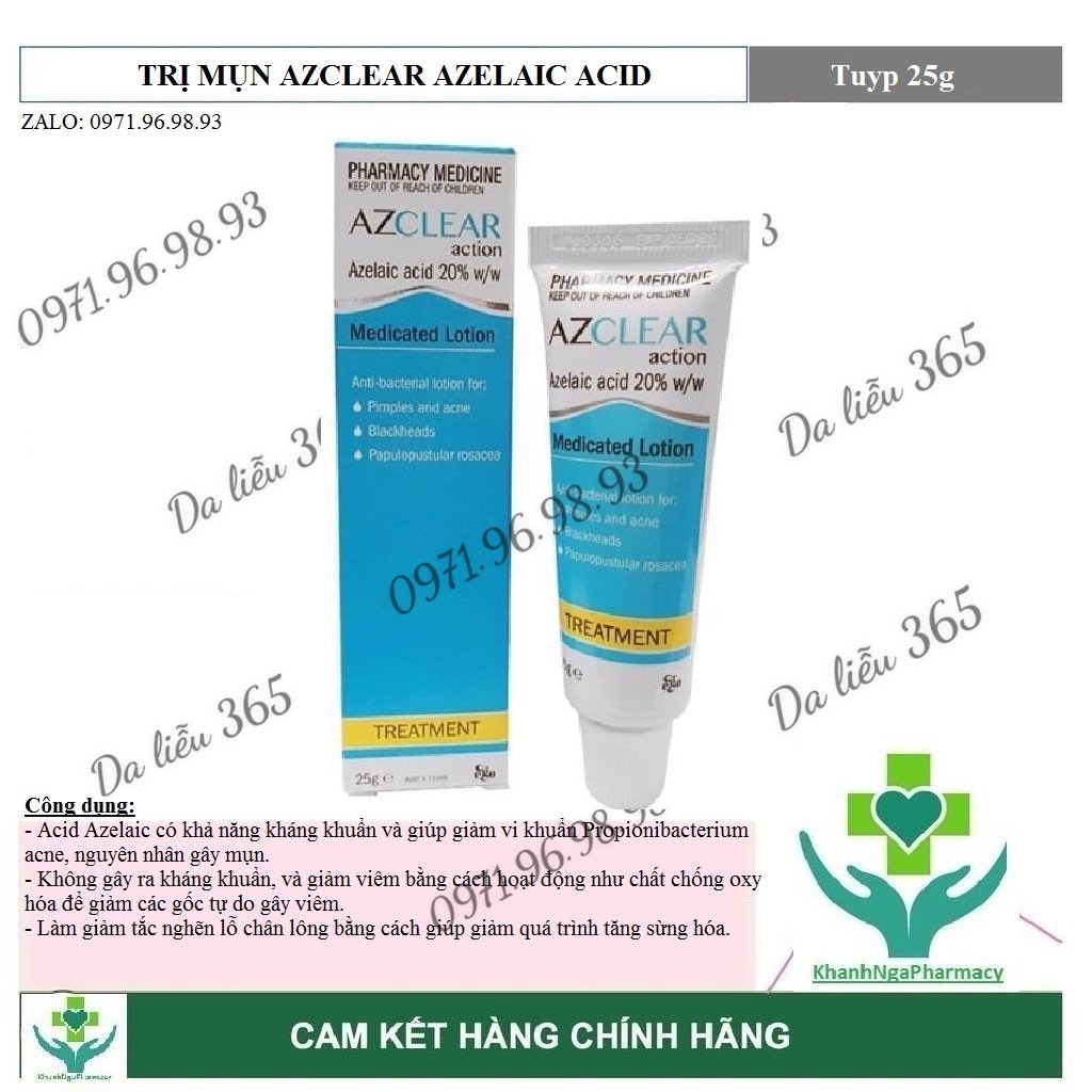 Kem Bôi Giảm Mụn Mờ Thâm Azclear Action Lotion Azelaic Acid 20%