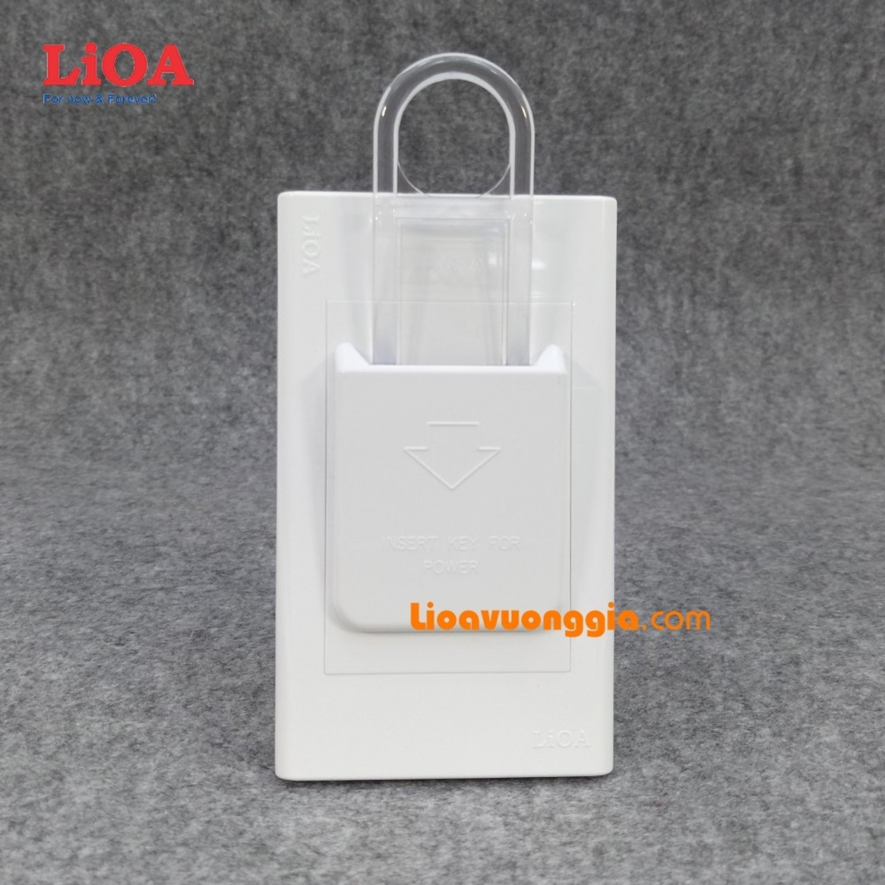 Bộ công tắc ngắt điện chìa khóa kiểu B LiOA 20A - Dùng cho nhà nghỉ, khách sạn