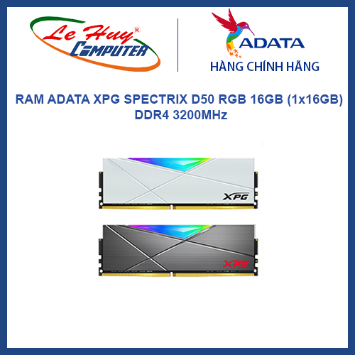Adata Xpg Spectrix D50 Rgb 16Gb (1X16Gb) Ddr4 3200Mhz Computer Ram Ax4U320016G16A-St50 Giá 7,121,000 Đồng*Miễn phí vận chuyển