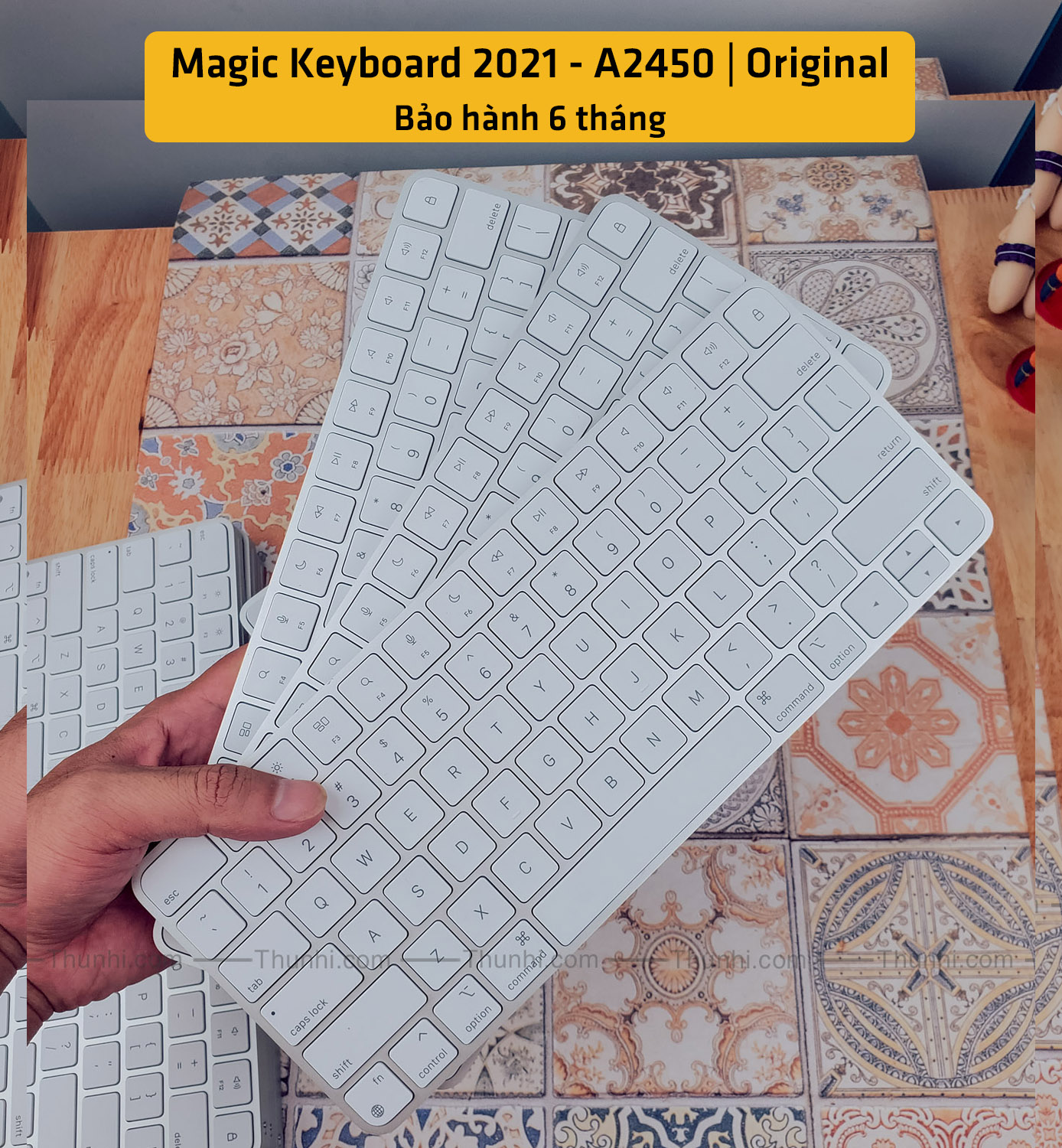 Bàn phím cho Macbook, iMac, iPad, bàn phím bluetooth Magic Keyboard 2021 - A2450