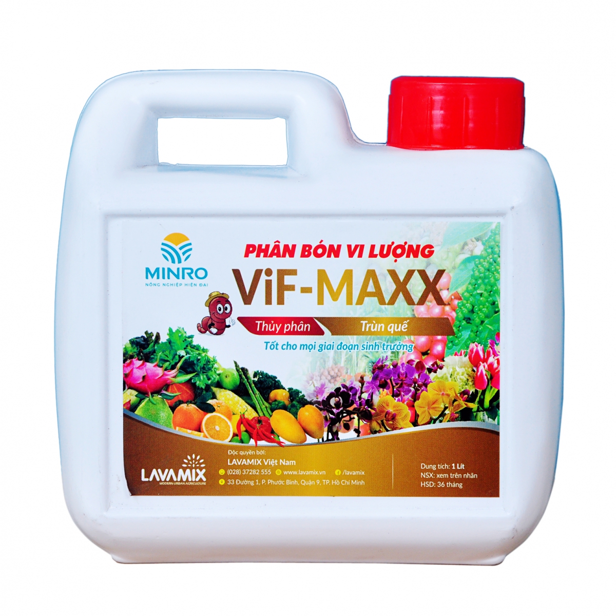 Phân bón vi lượng thủy phân trùn quế chuyên lan cây kiểng tốt cho mọi giai đoạn vif maxx - chai 1000ml